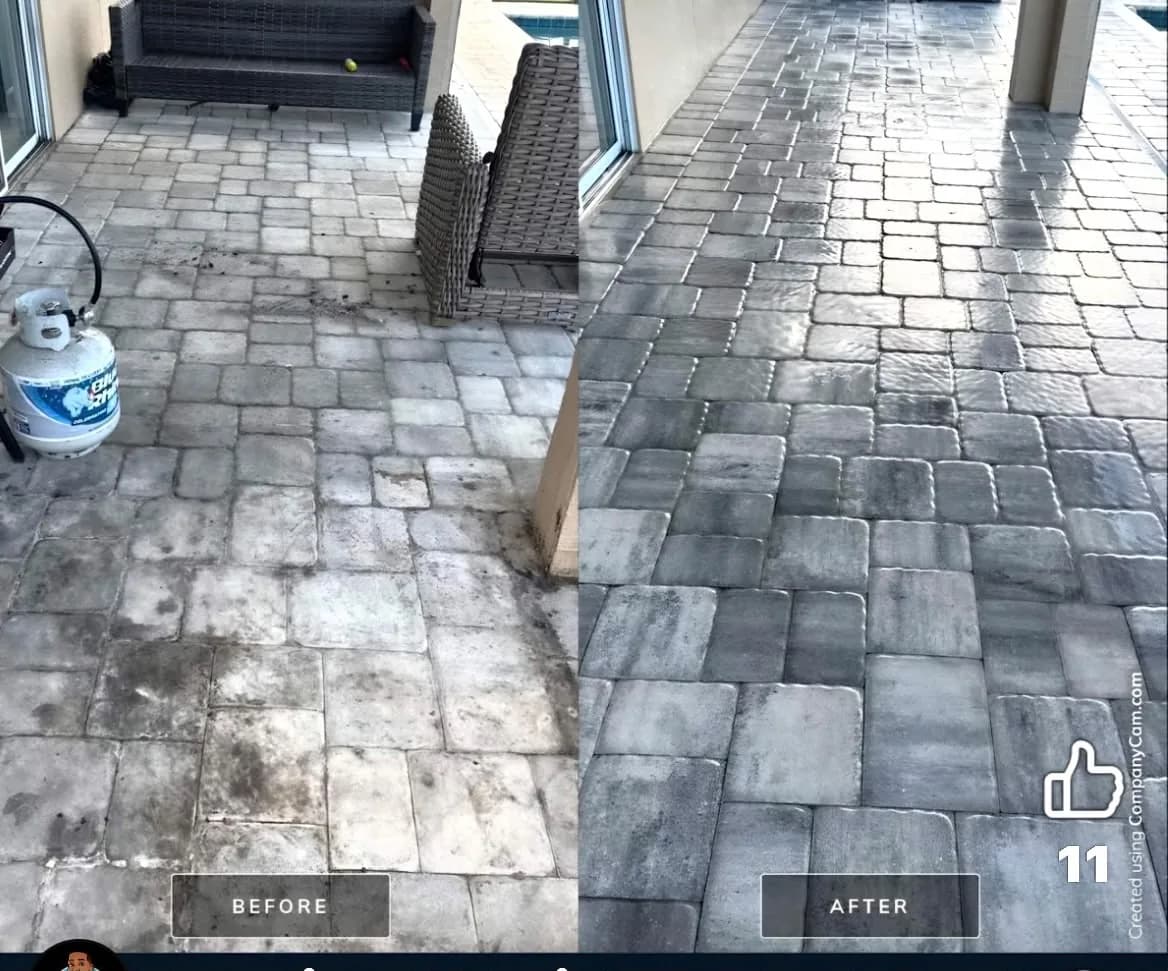 Paver Pool Deck Refresh - pool deck project in Paver deck